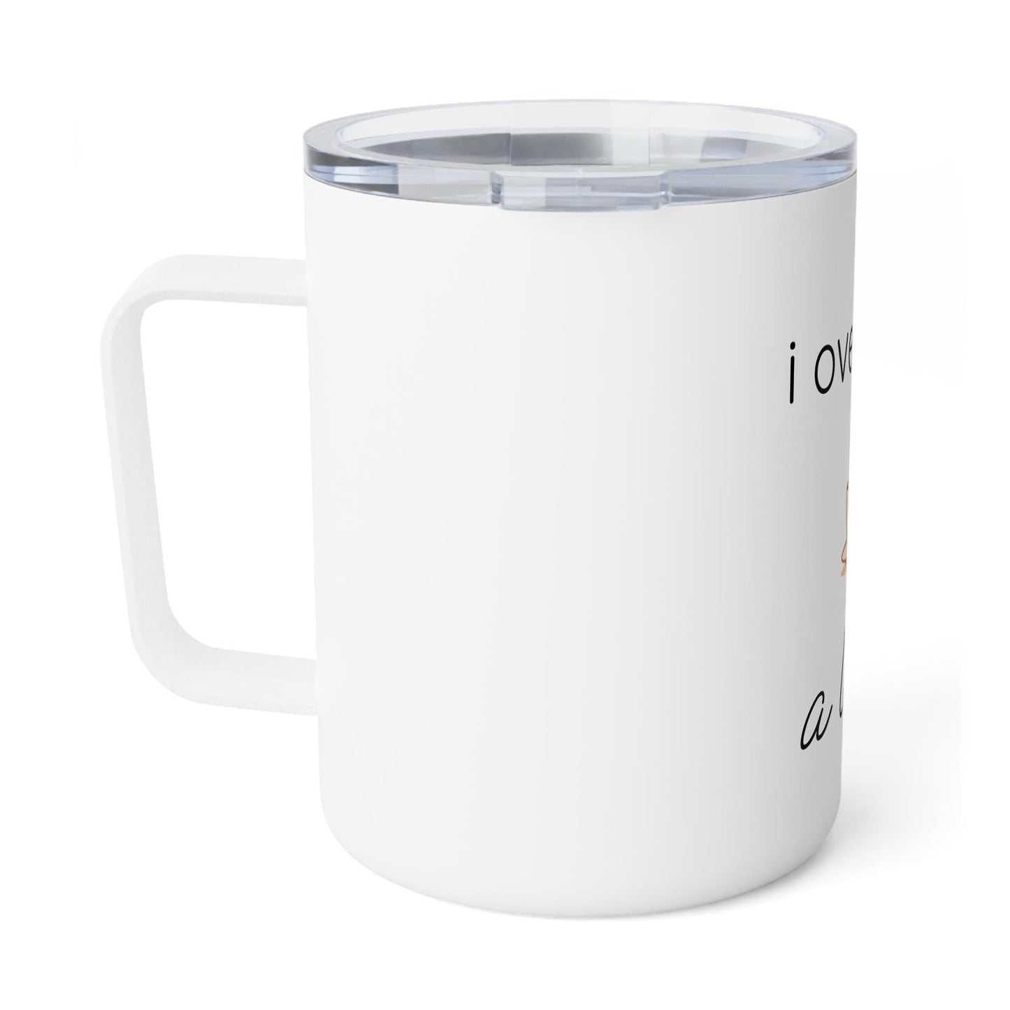 i overthink a latte insulated mug