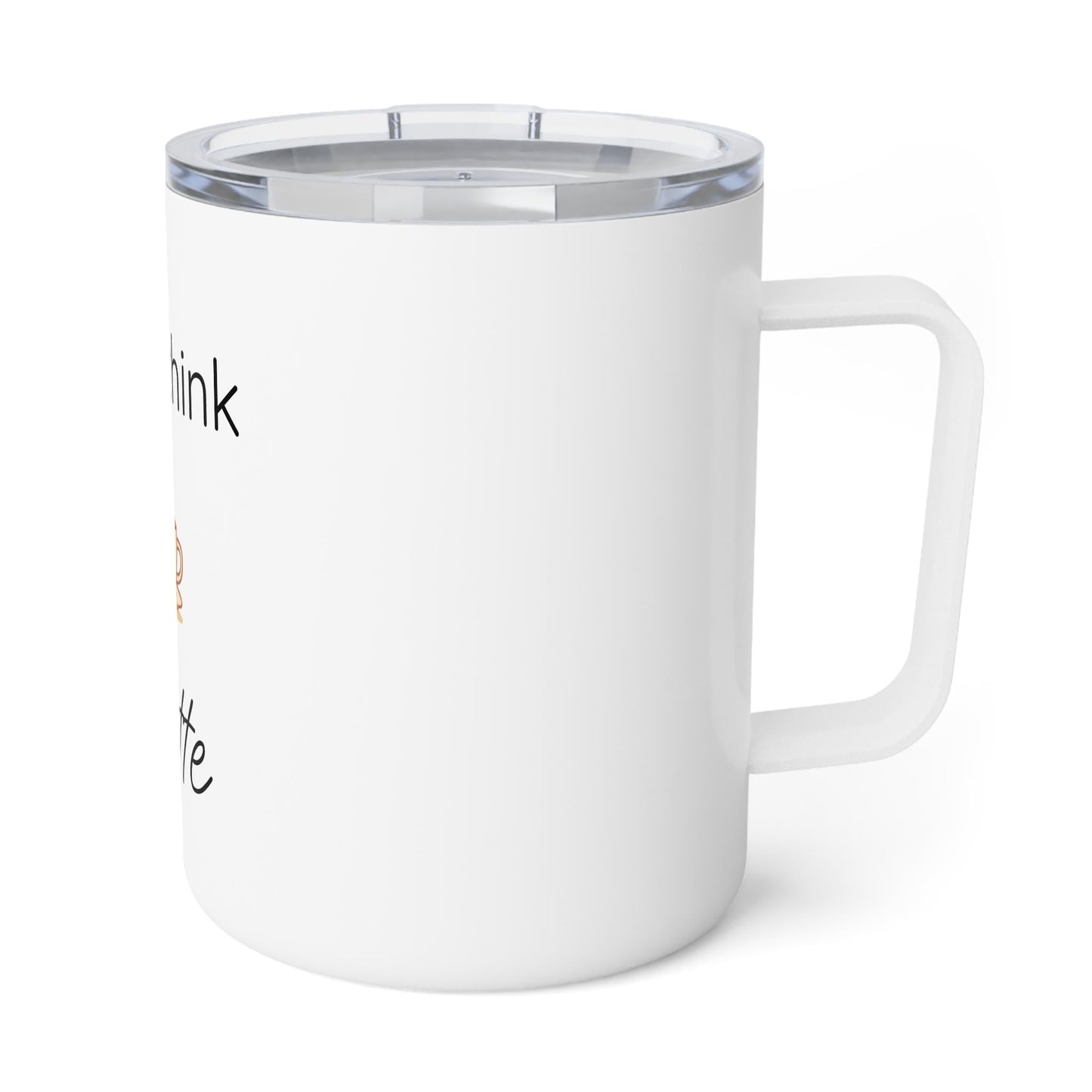 i overthink a latte insulated mug
