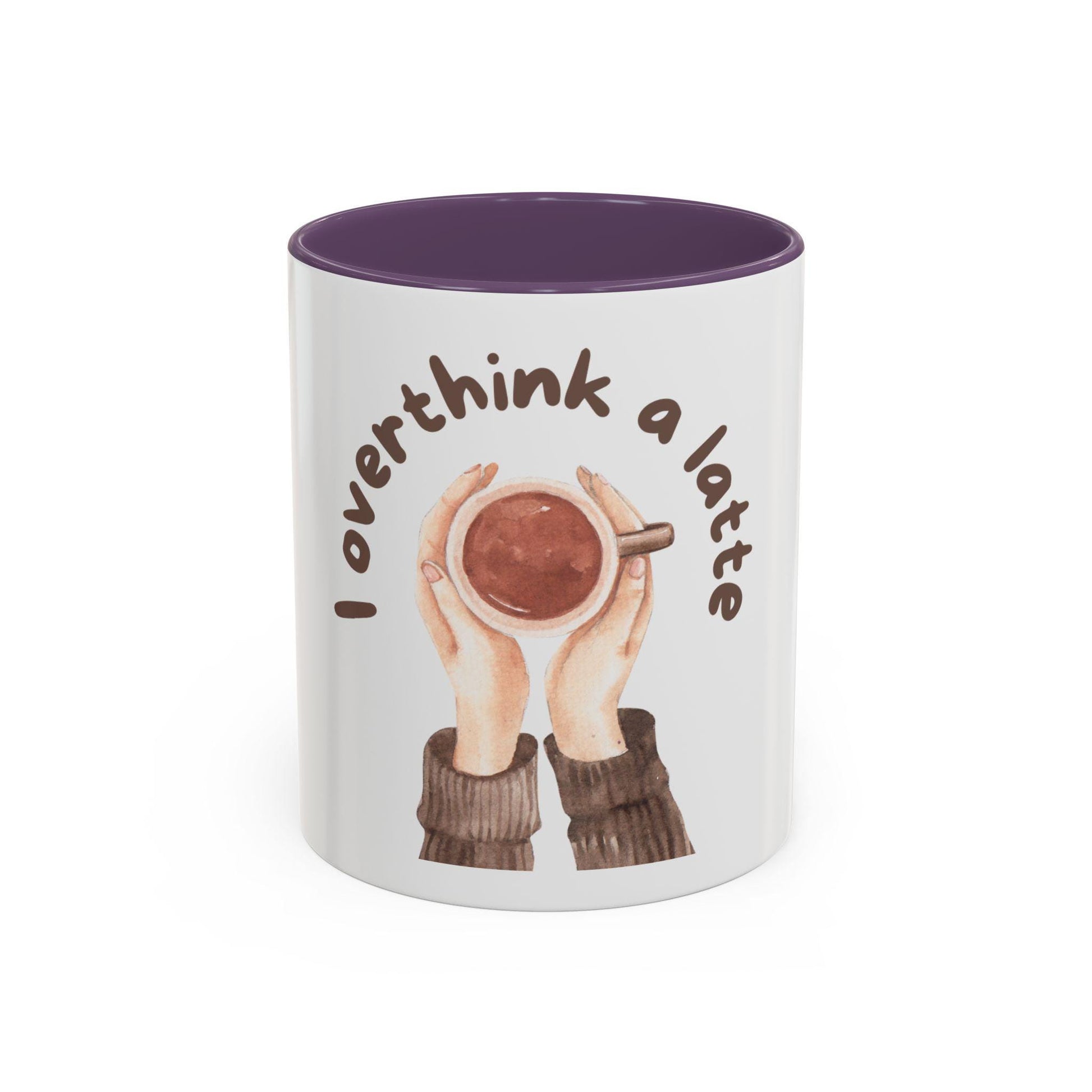 Funny Coffee Mug | I Overthink A Latte | Gift for Her | Anxiety Humor Mug | Coffee Lover Gift | Overthinking Gift | Best Friend Gift